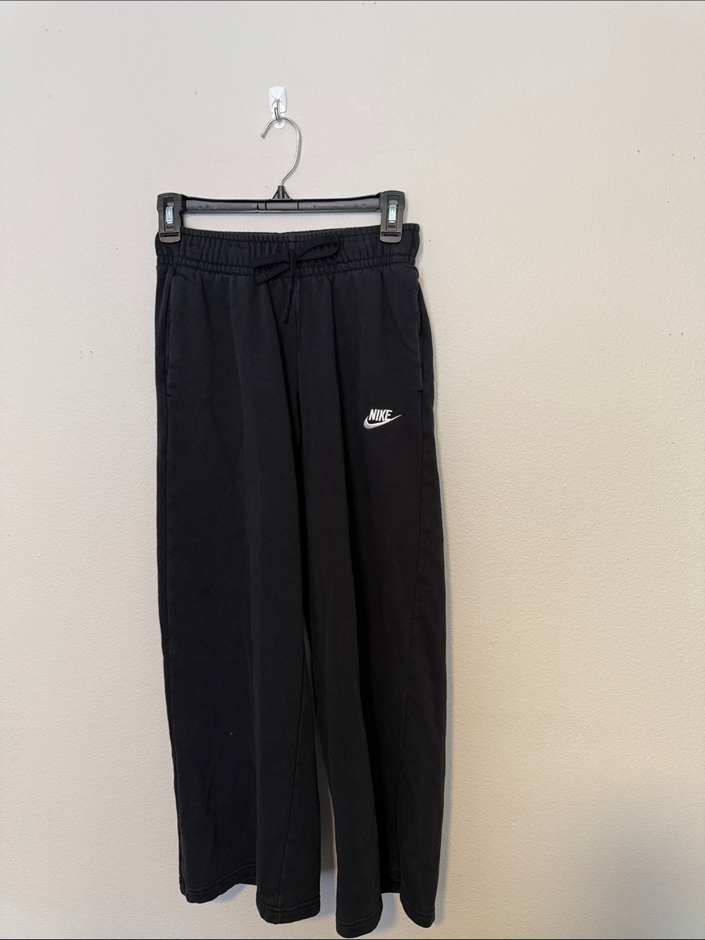 Nike Black Track Pants with White Logo